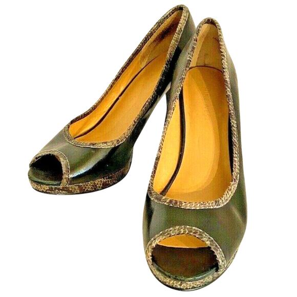 Nine West Peep Toe High Heel Pumps Platforms Shoes - Picture 1 of 8